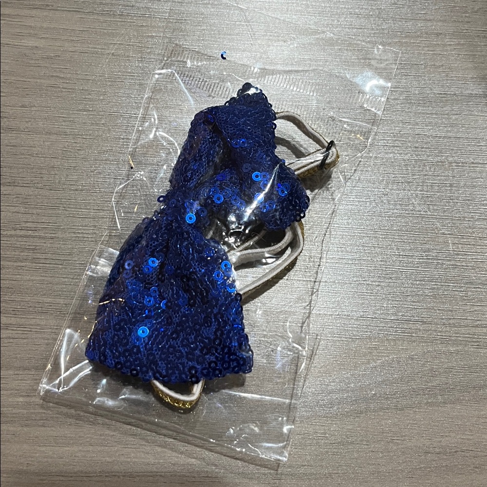 Sequin Embellished blue Bow tie new